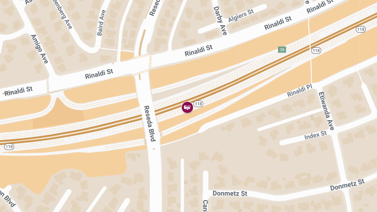 Two-Vehicle Crash with Injuries on 118 Fwy Near Reseda Blvd