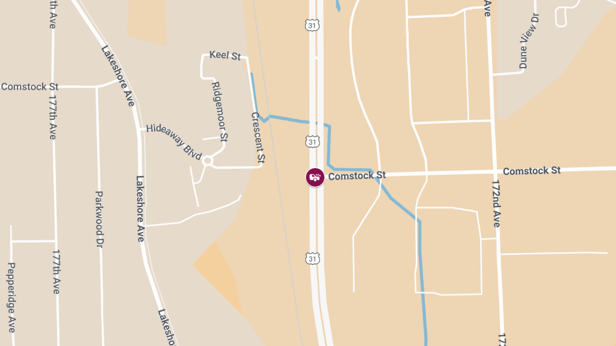 Two-Vehicle Injury Crash on US-31 at Comstock St