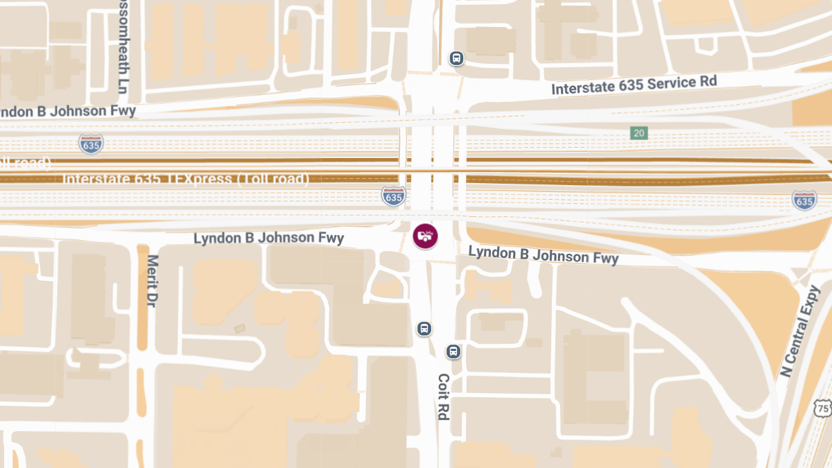 Vehicle Accident With Injuries Reported at Coit Rd & Lyndon B Johnson Fwy
