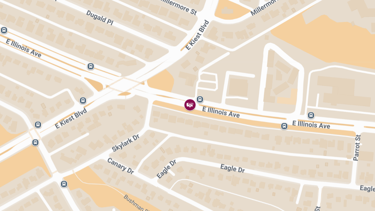 Vehicle Accident With Injuries Reported at E Illinois Ave & Kellogg Ave