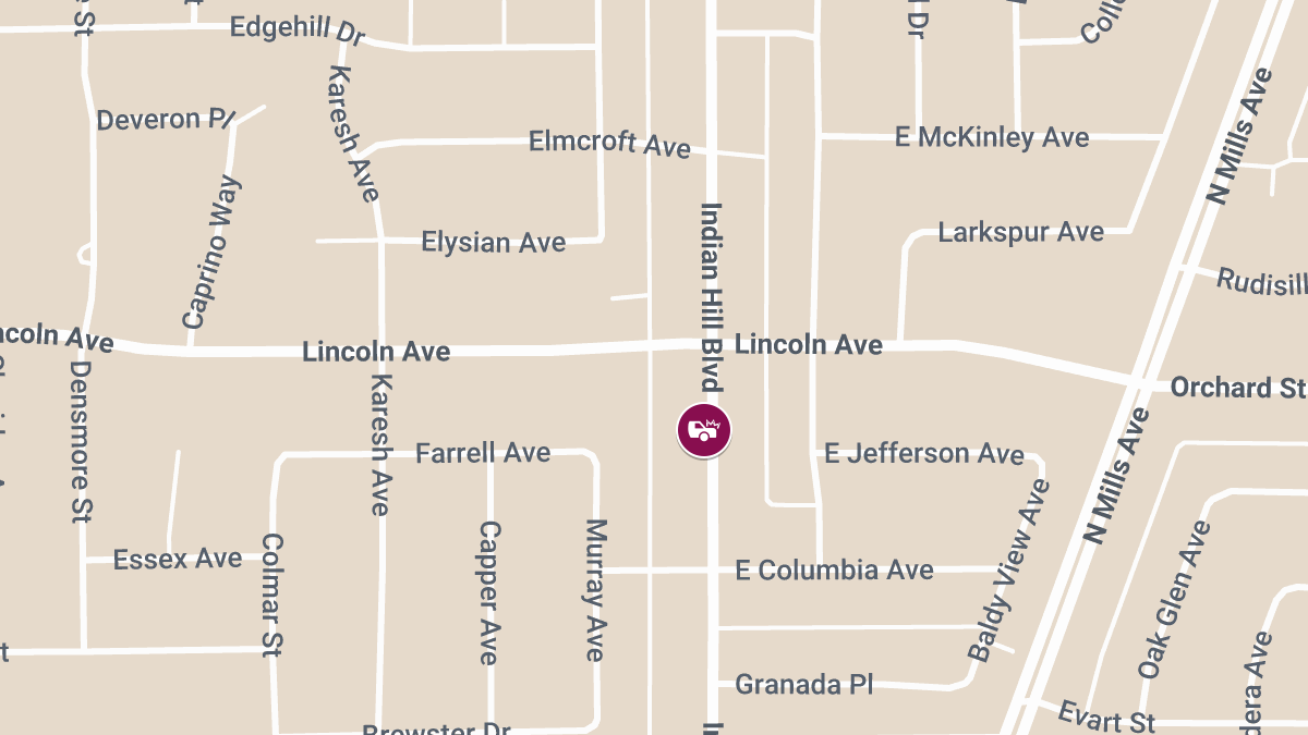 Vehicle Accident with Injuries on Indian Hill Blvd