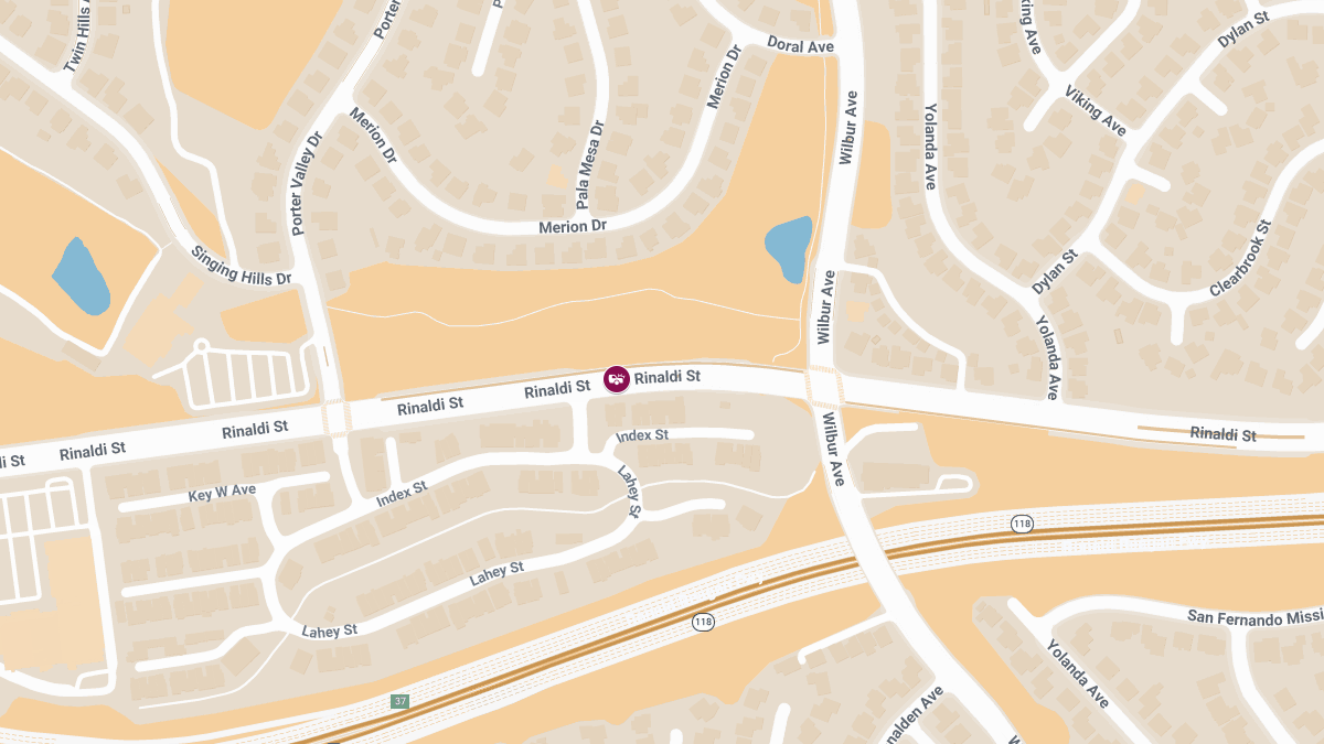 Vehicle Accident with Injuries on Rinaldi St in Porter Ranch