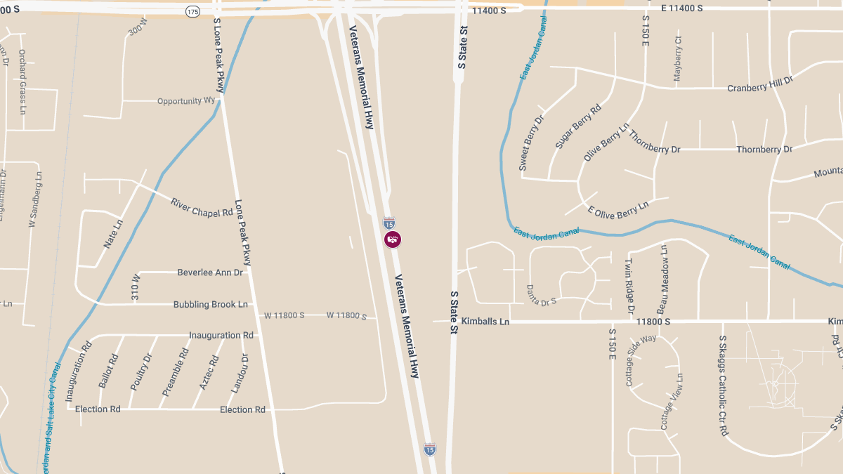 Vehicle Collision With Injuries Reported at 11600 S and I-15 South