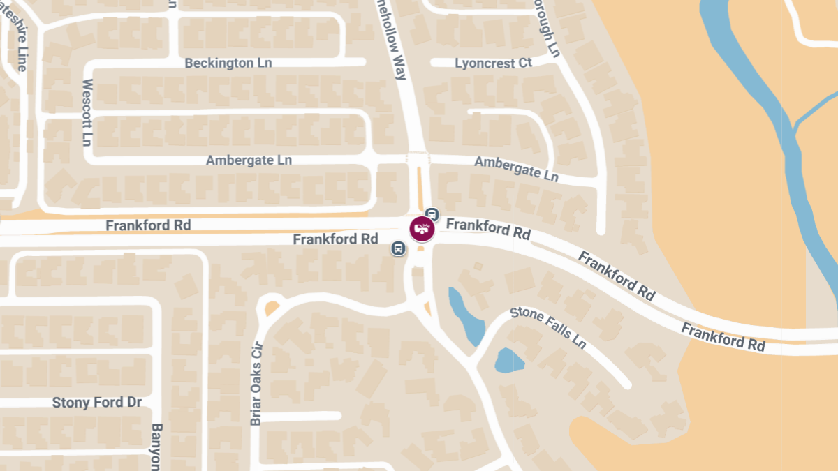 Vehicle Collision With Injuries Reported at Frankford Rd & Stonehollow Way
