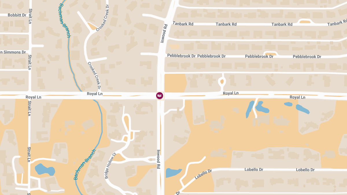 Vehicle Collision With Injuries Reported at Inwood Rd & Royal Ln