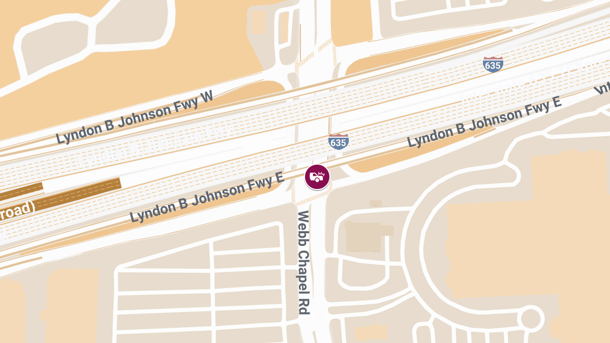 Vehicle Collision With Injuries Reported at LBJ Fwy E & Webb Chapel Rd