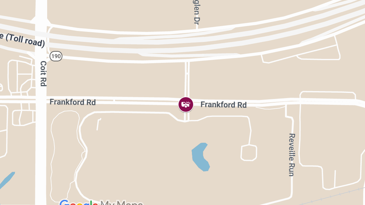 Vehicle Collision With Injuries at Highland Springs Way & Frankford Rd