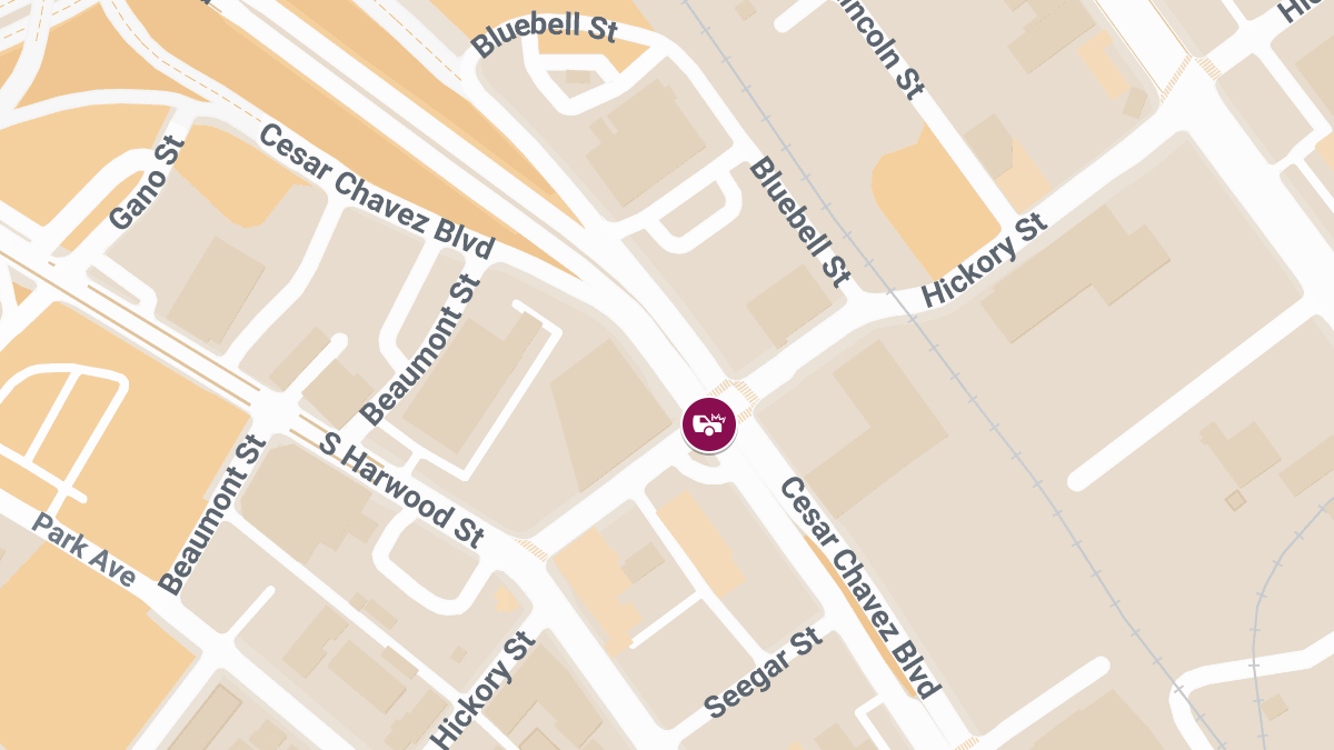 Vehicle Collision With Injuries at S Cesar Chavez Blvd & Hickory St