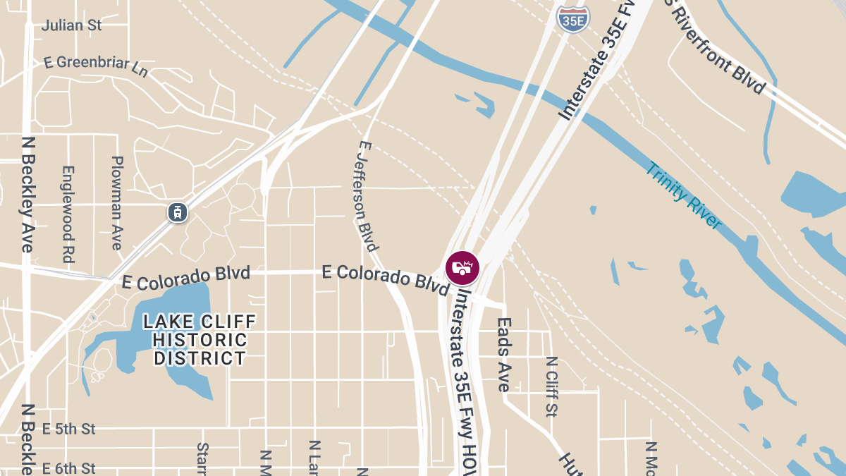 Vehicle Collision With Injuries at S R.L. Thornton Fwy & E Colorado Blvd