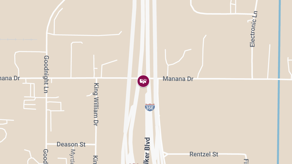 Vehicle Collision with Injuries on N Stemmons Fwy at Manana Dr