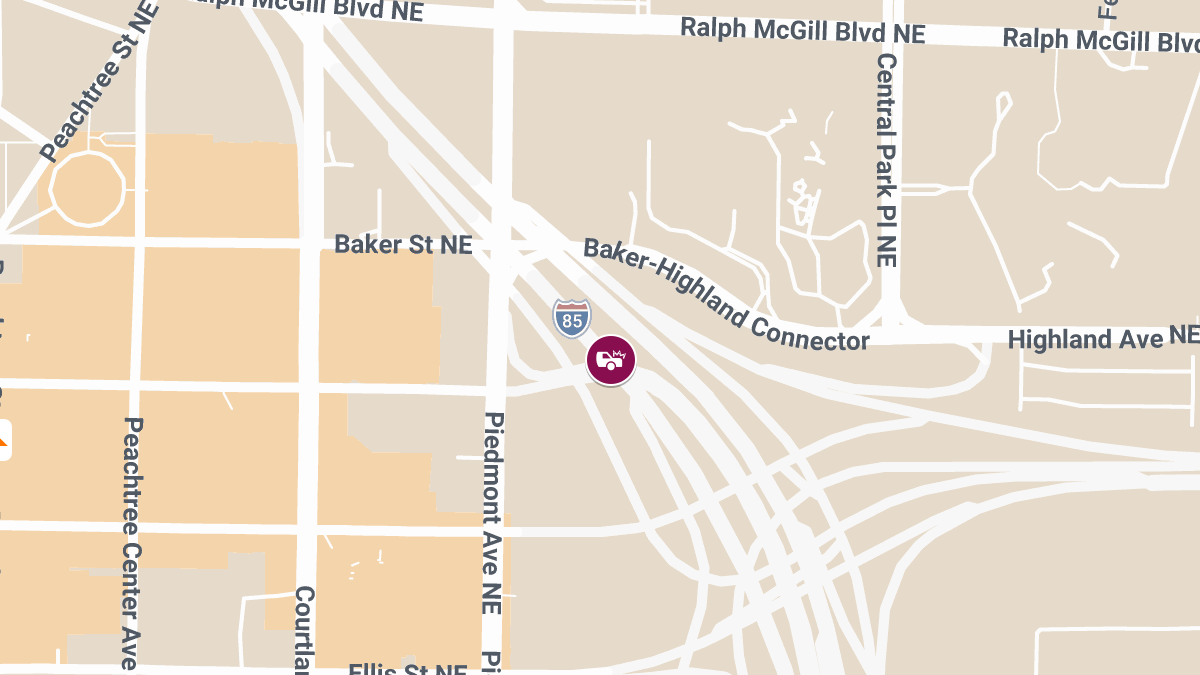 Vehicle Crash With Injuries Reported on I-75/85 N Near Piedmont Ave