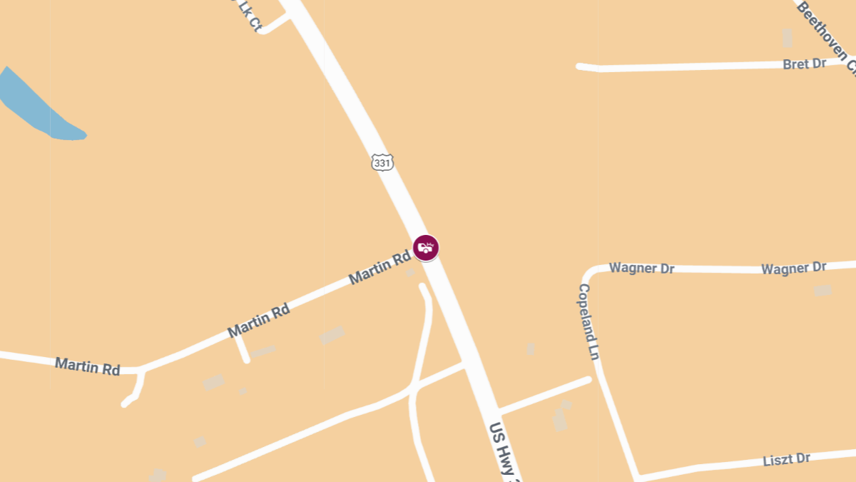 Vehicle Crash with Injuries at US-331 and Martin Rd
