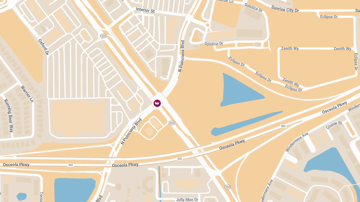 Vehicle Crash with Injuries at Vineland Rd and N Poinciana Blvd