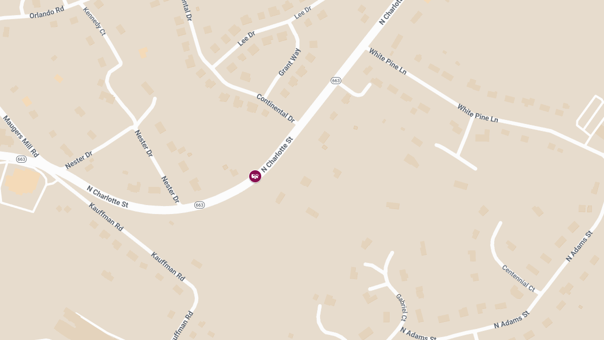 Vehicle Crash with Injuries on North Charlotte Street near White Pine Lane and Orlando Road