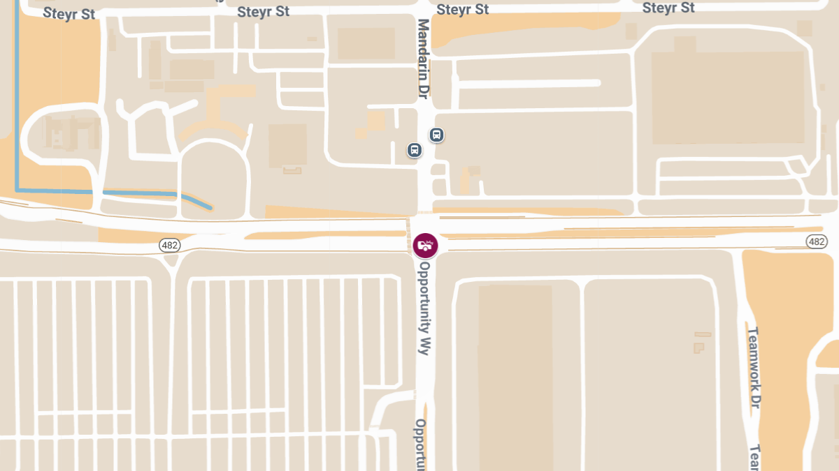 Westbound Roadblock and Injuries Reported in Crash on W Sand Lake Rd at Opportunity Way