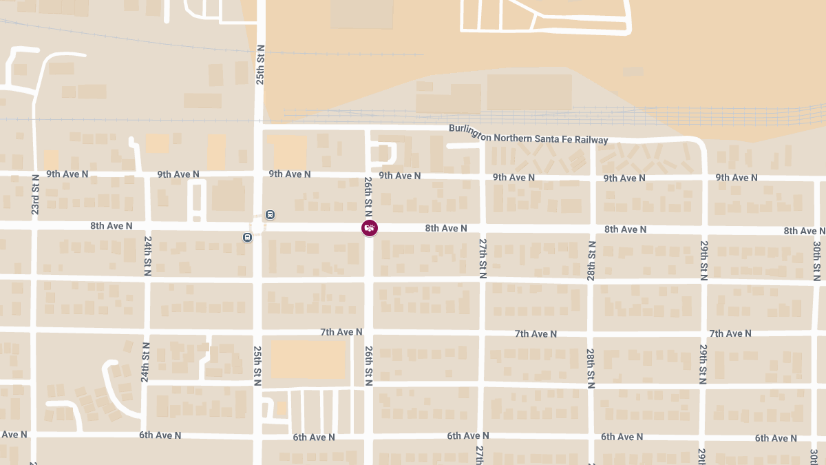 Woman Injured in Collision at 26th St N & 8th Ave N