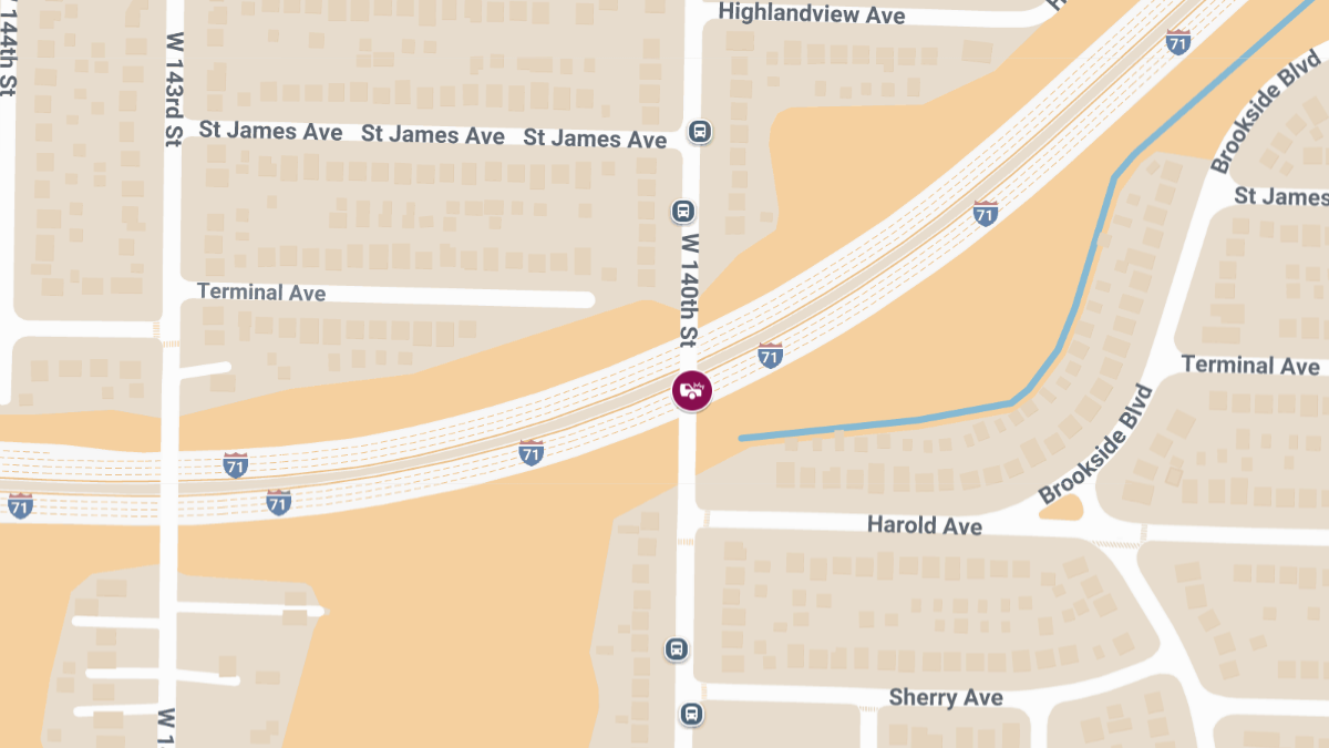 Woman Injured in Crash at W 140th St and S Marshall
