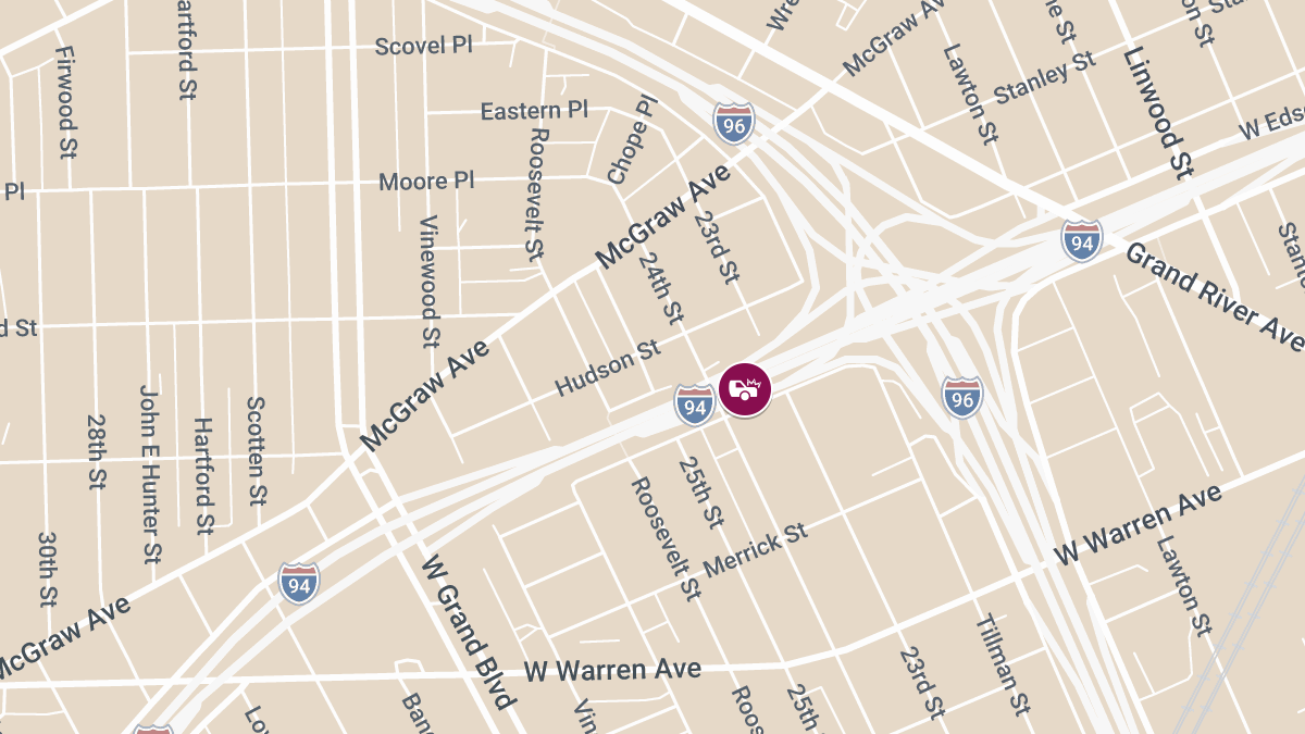 Woman Suffers Head Injury in I-94 Accident Near W Grand Blvd