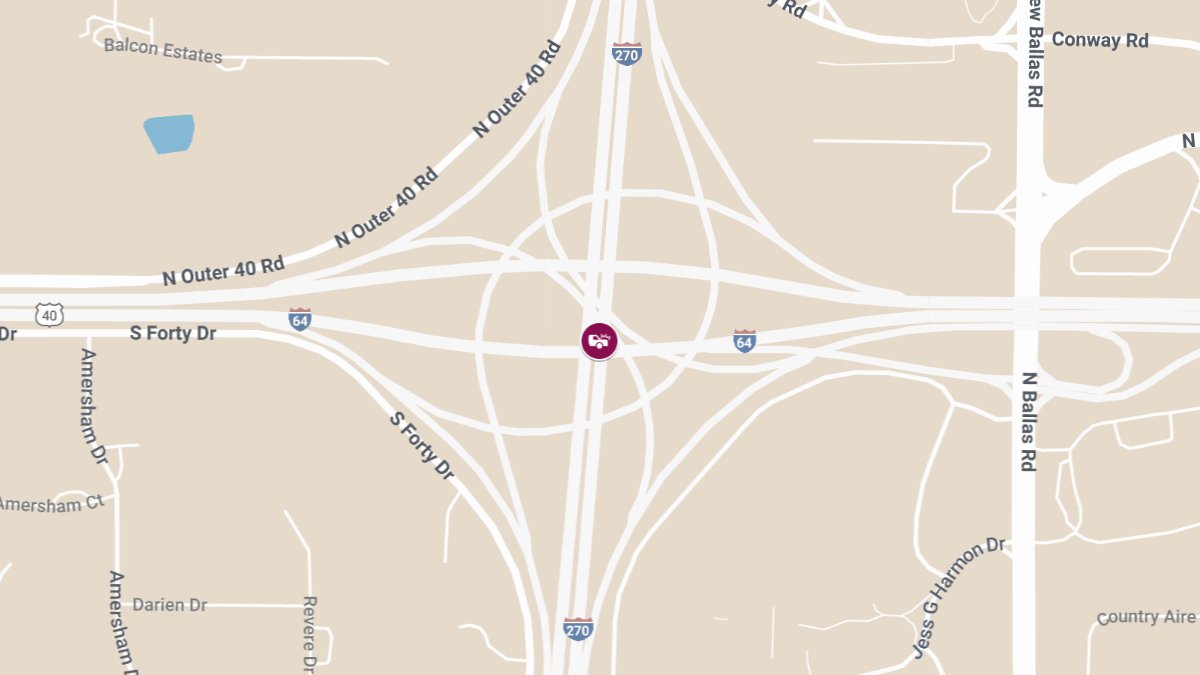 Wrong-Way Crash on I-270 Ramp to I-64 Leaves Four Injured