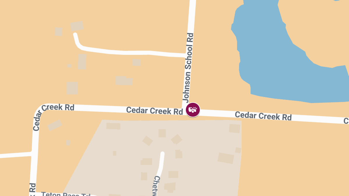 Accident with Injury at Johnson School Rd & Cedar Creek Rd