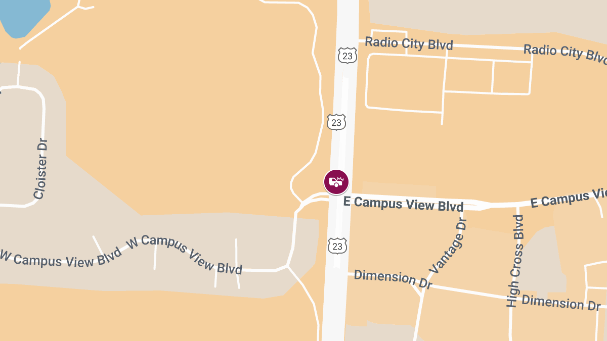 Collision with Injuries Reported at N High St & E Campus View Blvd