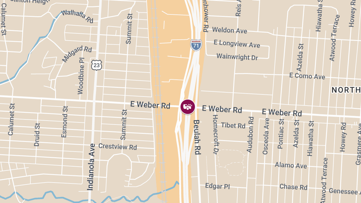 – Injury Collision Reported on I‑71 North at E Weber Rd