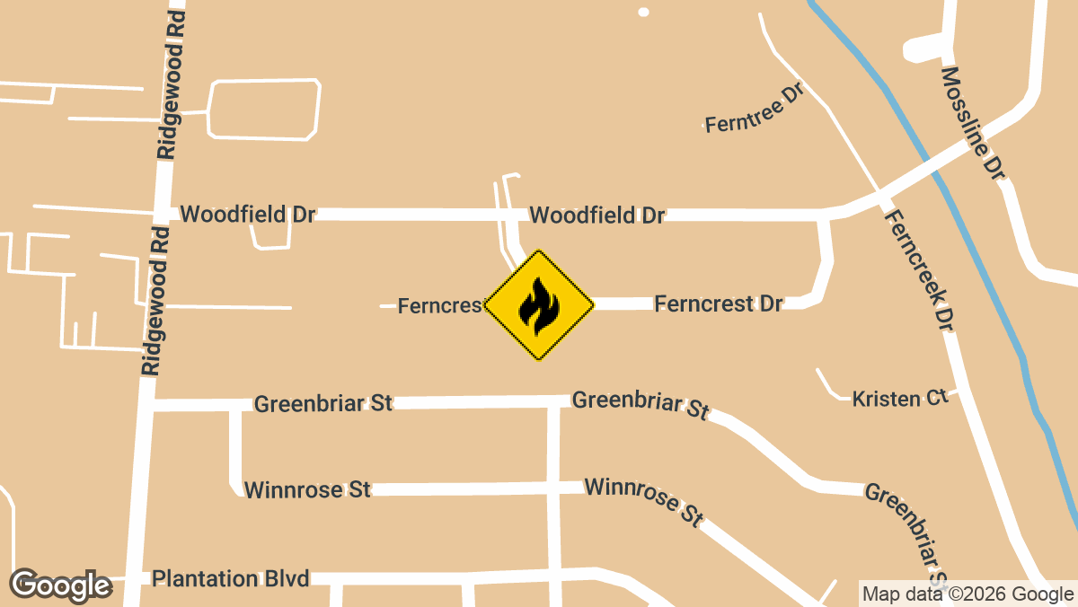 1200 block of Ferncrest Drive.