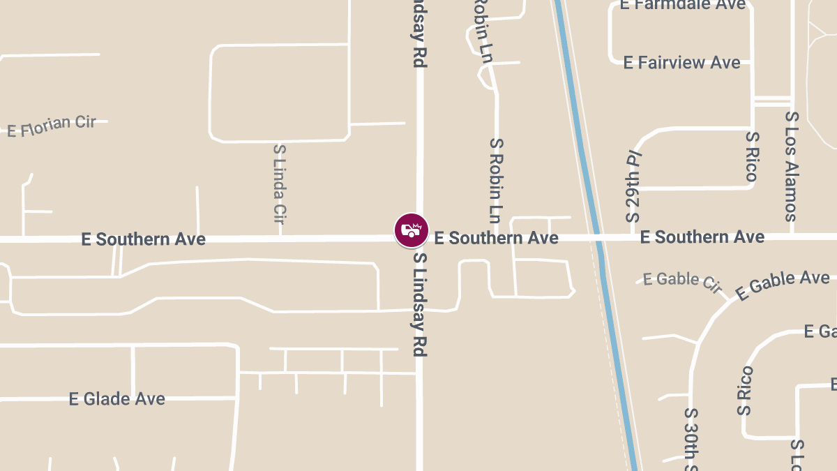 2-Vehicle Accident With Injuries at Southern Ave & Lindsay Rd
