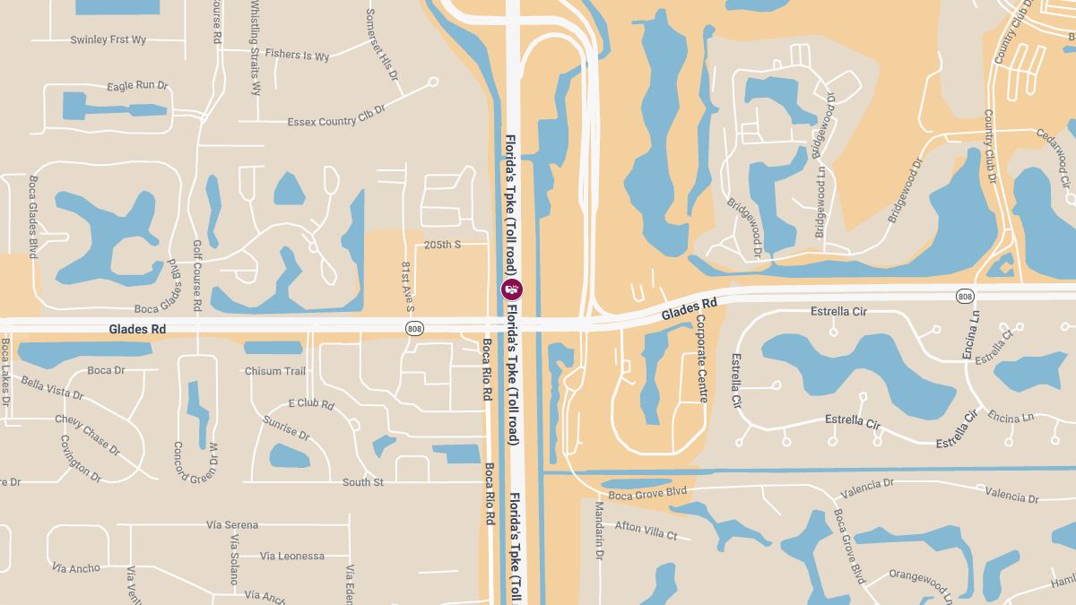 3 Injured in Turnpike Crash Near Glades Rd