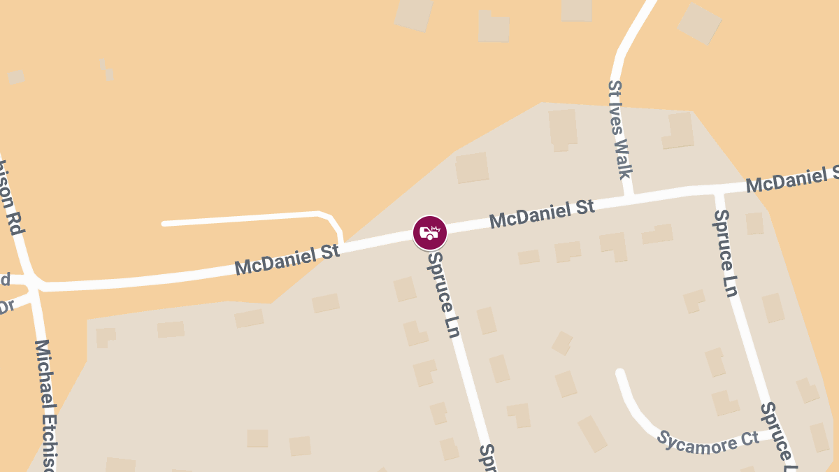 3-Vehicle Injury Crash at McDaniel St & Spruce Ln