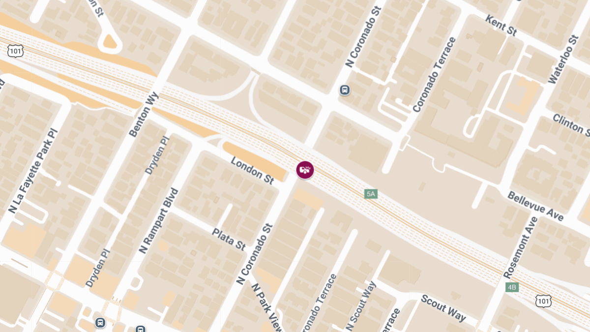 4-Vehicle Crash With Major Injuries on Hwy 101 & W Sunset Blvd