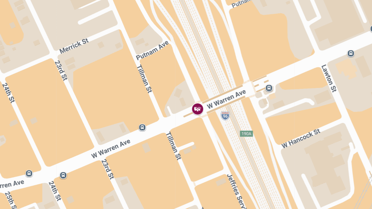 5 Injured in Accident on EB I-96 at Warren Ave