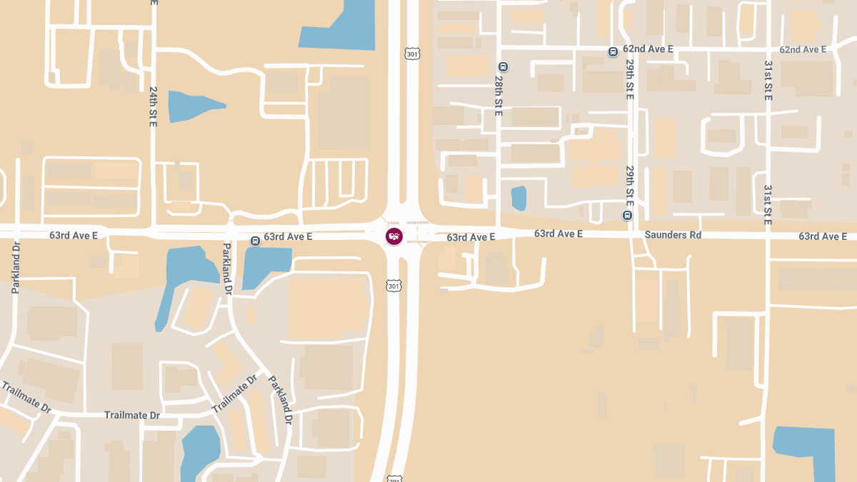 Accident With Injuries Blocks 63rd Ave E at US-301