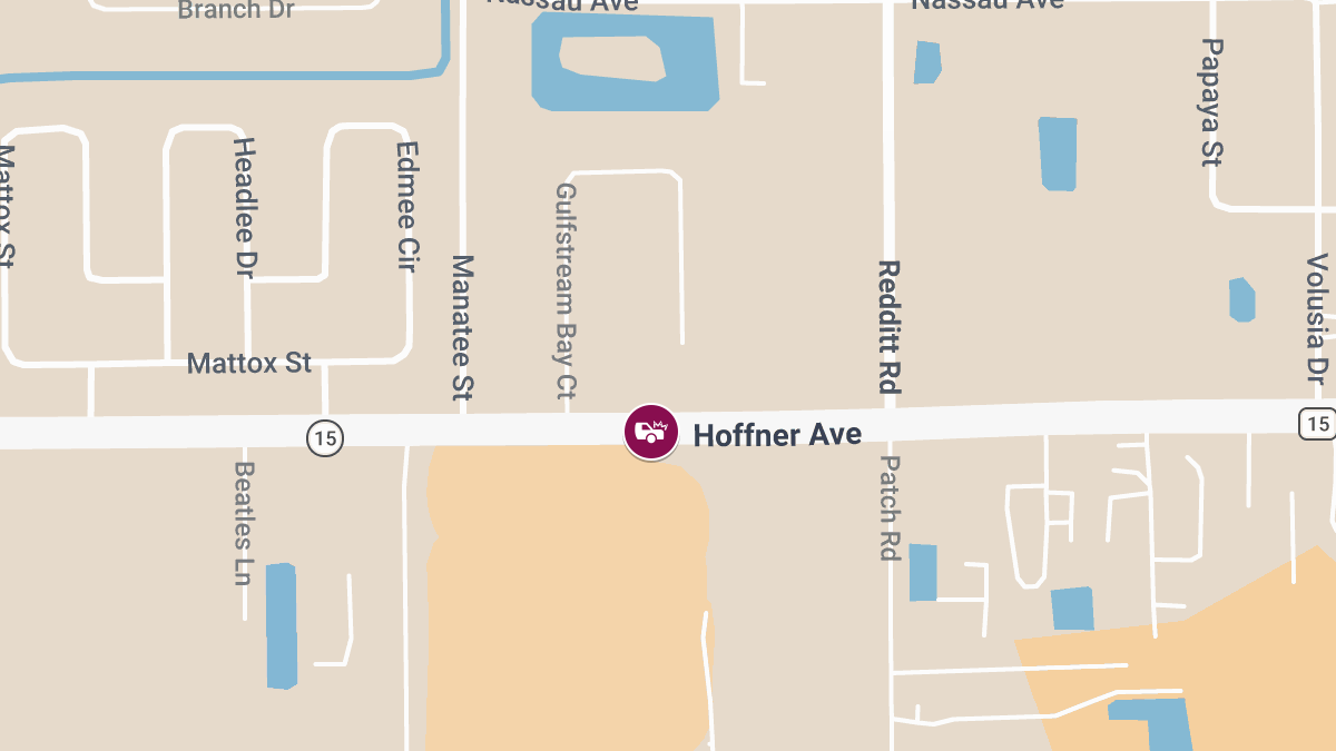 Accident With Injuries Reported at Hoffner Ave