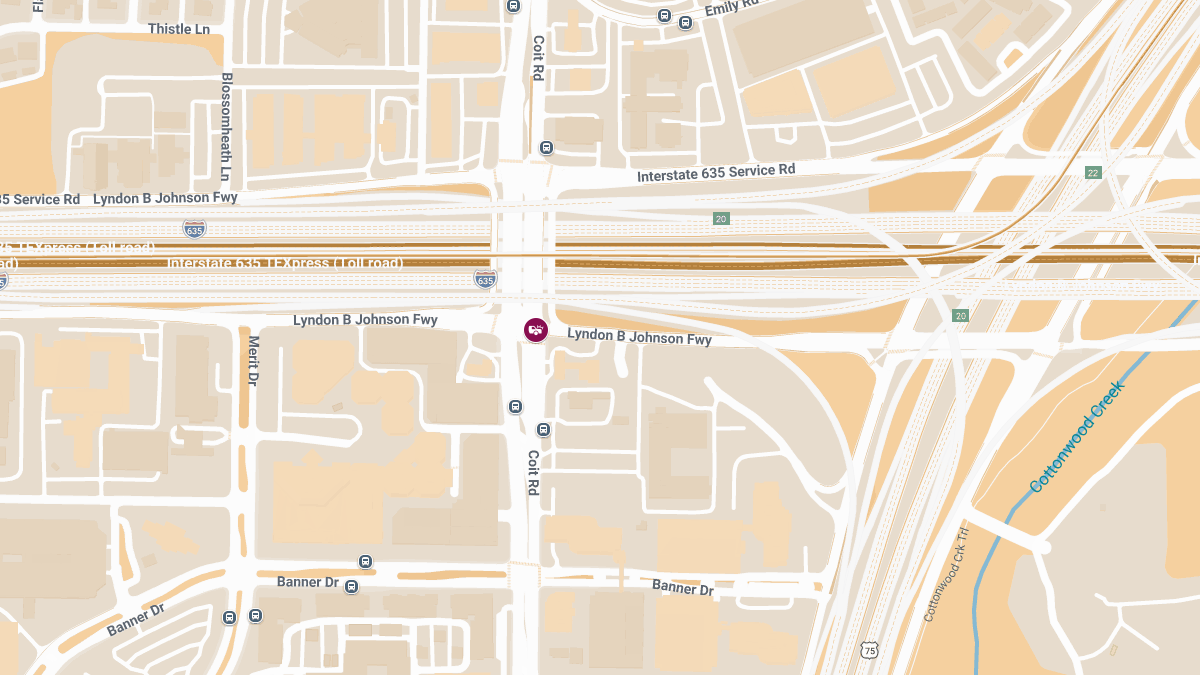 Accident With Injuries Reported at LBJ Fwy W & Coit Rd