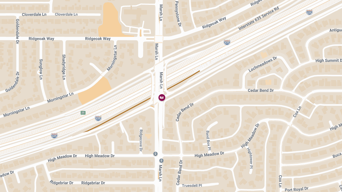 Accident With Injuries Reported at Lbj Fwy E & Marsh Ln