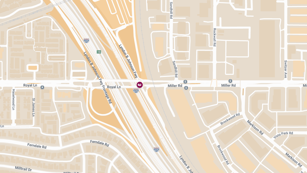 Accident With Injuries Reported at Lyndon B Johnson Fwy & Royal Ln