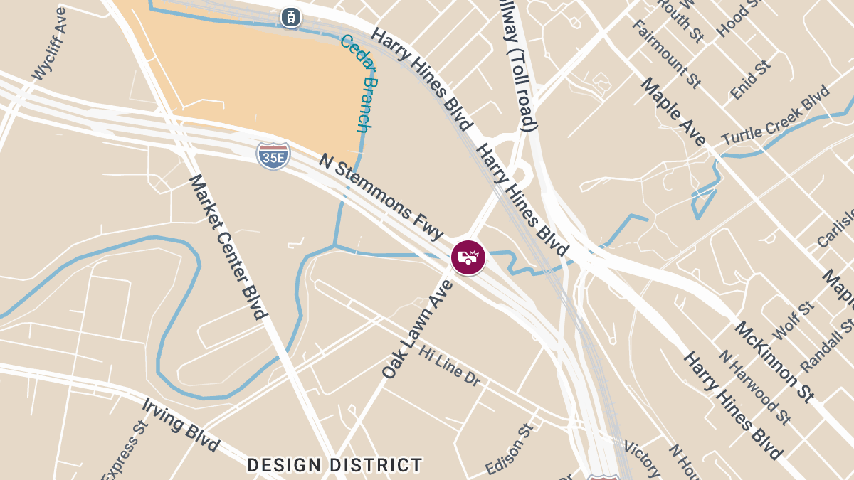 Accident With Injuries Reported at Oak Lawn Ave & N Stemmons Serv W