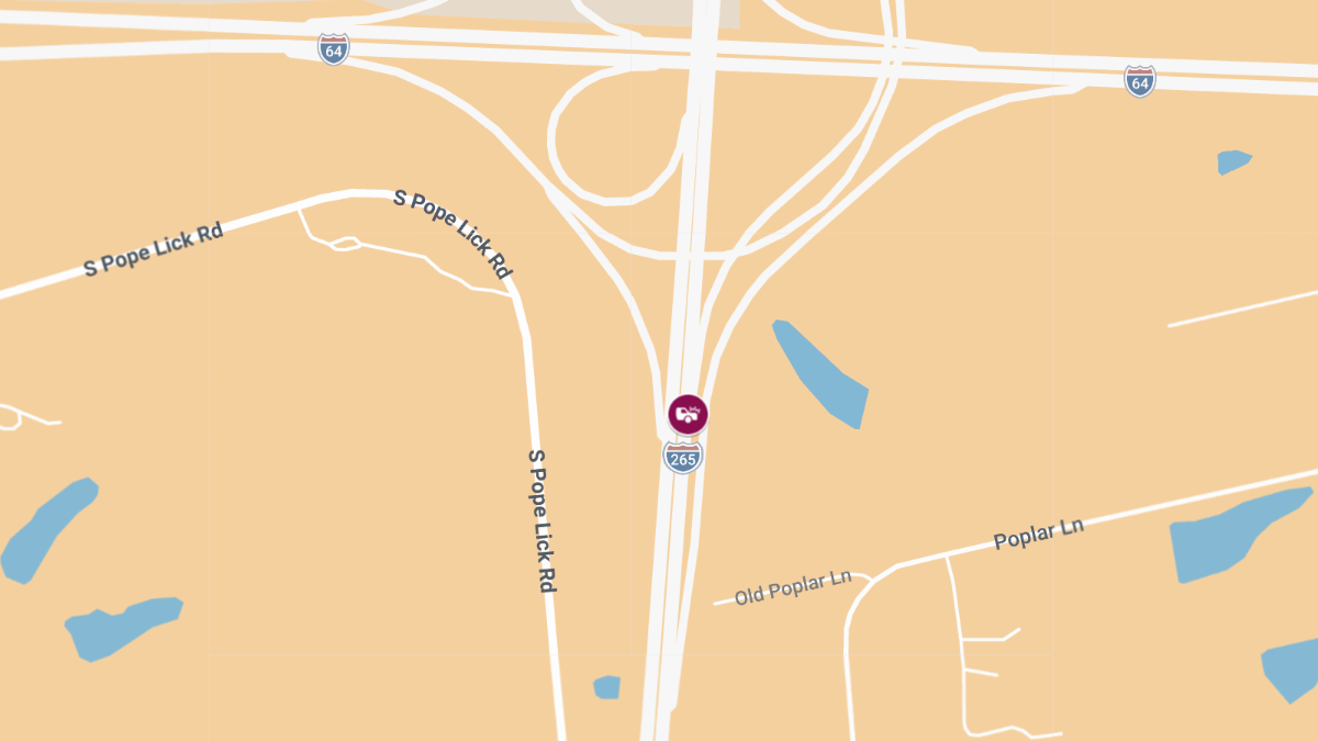 Accident With Injuries Reported on I-265 Near MM 18