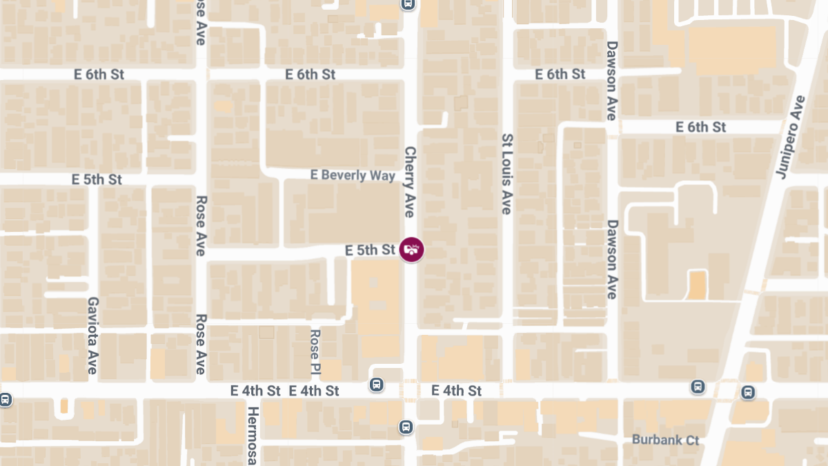 Accident With Injuries at Cherry Ave & E 5th St