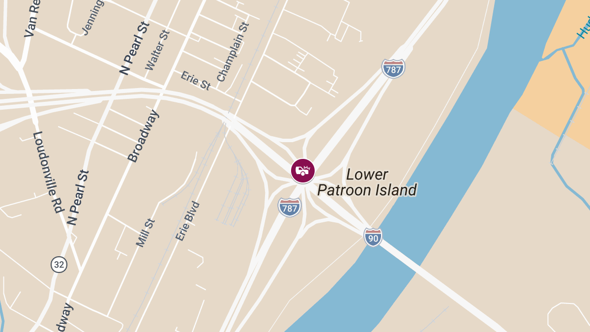 Accident With Injuries at I-90 E & I-787 S