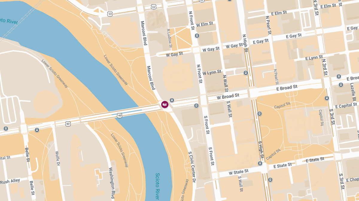 Accident With Injuries at Marconi Blvd & W Broad St