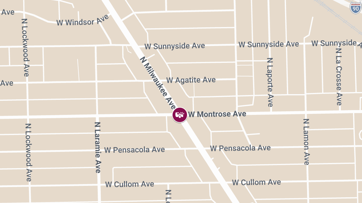 Accident With Injuries at Milwaukee Ave & Montrose Ave