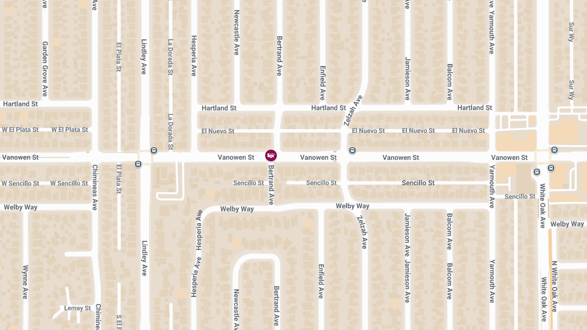 Accident With Injuries at Vanowen St & Bertrand Ave