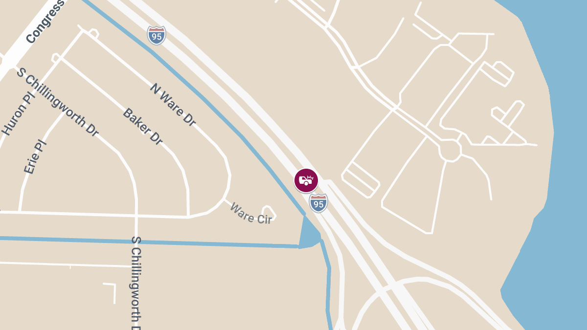 Accident With Injuries on I-95 SB near MM71