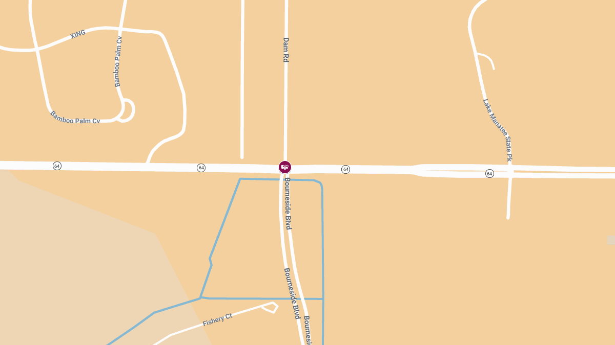 Accident With Injuries on SR-64 E at Bourneside Blvd