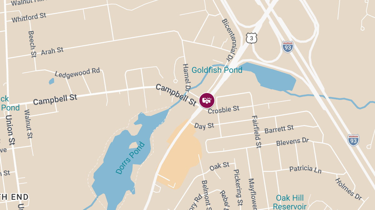 Accident With Injury Reported at Hooksett Rd & Campbell St