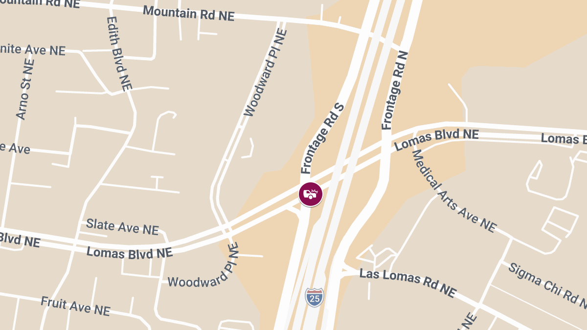 Accident at Lomas Blvd NE & Locust St NE