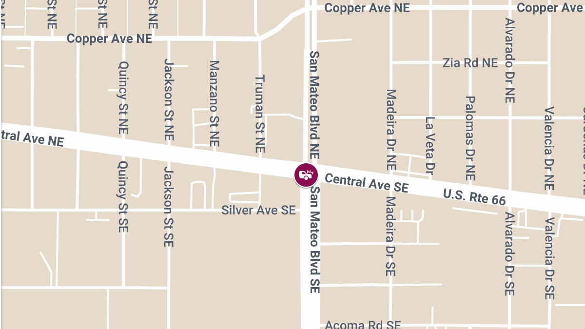 Accident at San Mateo Blvd NE & Central Ave NE