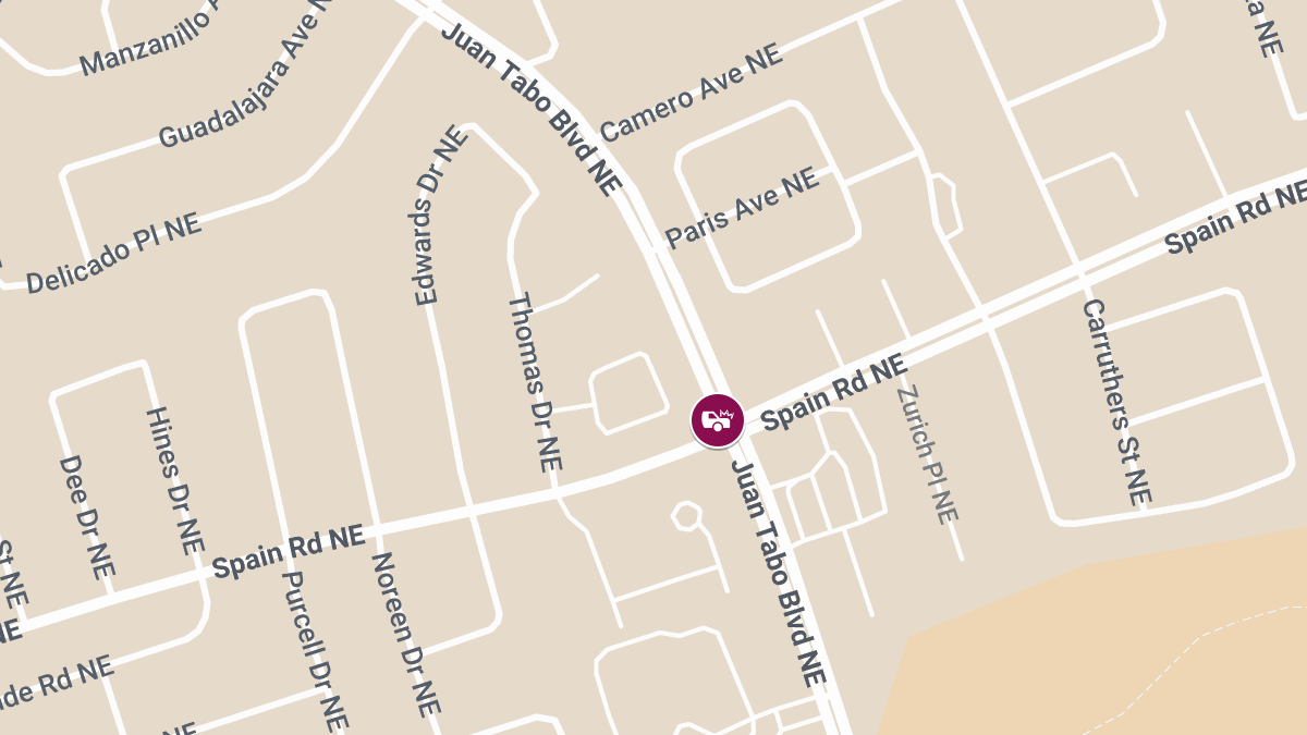 Accident at Spain Rd NE & Juan Tabo Blvd NE
